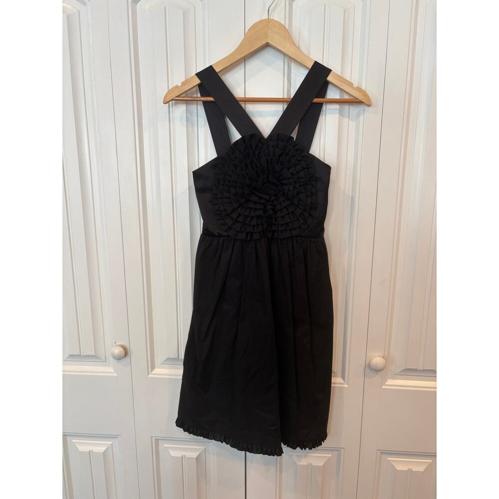 Anthropologie Burlapp Black Floral Dress Size 2